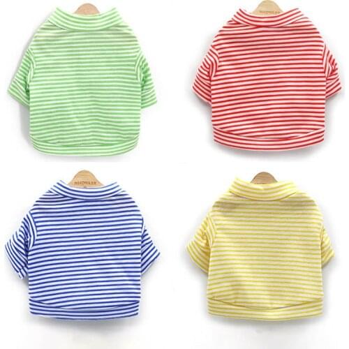 Summer Dog Clothes Striped Pet Dog Tshirt Pets Clothing For Small Medium Dogs Costume Chihuahua Dogs Clothes Cat Puppy Outfit