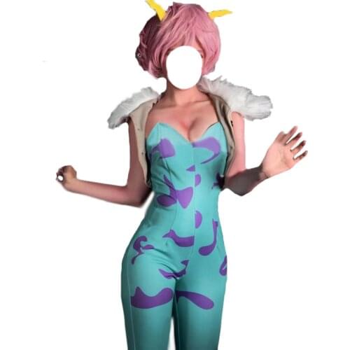 My Hero Academia Boku no hero academia Mina Ashido Pinky Halloween Uniform Outfit Cosplay Costume Customize Any Size