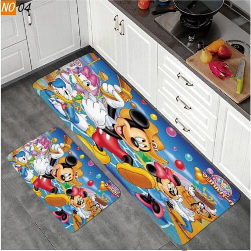 Cartoon Baby Playmat Anti-slip Mickey Kitchen Mat Modern Bath Carpet Entrance Doormat Absorbent Rugs for Bedroom Prayer Pad