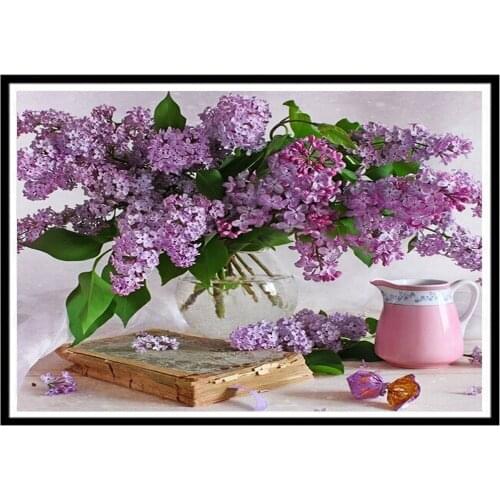 5D Diamond Painting Flower Vase Diamond Mosaic Cross Stitch Embroidery Set Beach Houseware Christmas Gift