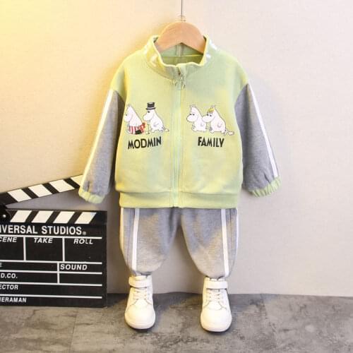 New Spring Autumn Cotton Children Clothes Baby Boys Girls cartoon Hoodies Pants 2Pcs/sets Out Kid Fashion Clothing Tracksuits