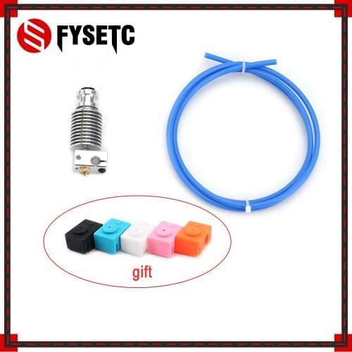 Upgrade HeatSink Extruder Radiator + E3D Hotend Block + V6 Nozzle + 1M PTFE Teflonto Capricornus Tube For PT100 Prusa I3 MK3