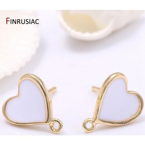 Supplies For Jewellery Wholesale 14K Gold Plated Heart Shape Earring Hooks Accessories Handmade DIY Earrings Findings