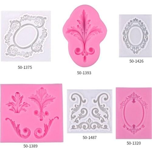 DIY Sugar craft Cake Vintage Relief Border Silicone Mold Fondant Mold Cake decorating Tools Gum paste Mold