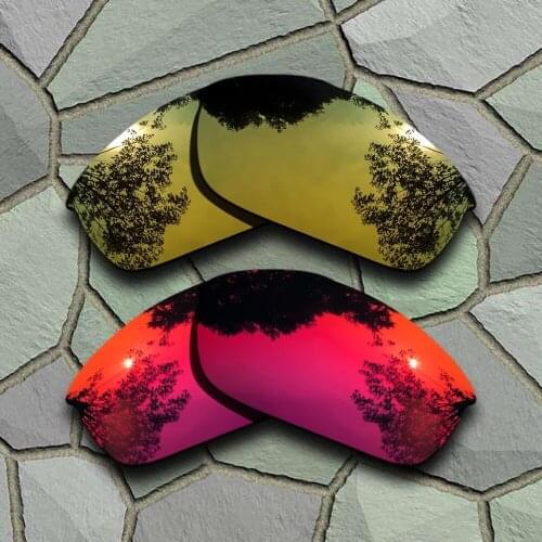 Yellow Golden&Violet Red Sunglasses Polarized Replacement Lenses for Oakley Flak Jacket