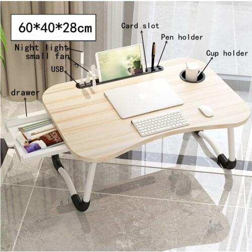 Home Folding Laptop Desk for Bed & Sofa Laptop Bed Tray Table Desk Portable Lap Desk for Study and Reading Bed Top Tray Table
