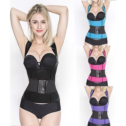 Waist Trainer Tops Abdominal Belt Yoga Vest Neoprene Tummy Control Strap Body Shaper Slimming Sweat Fat Burning Belt Vest