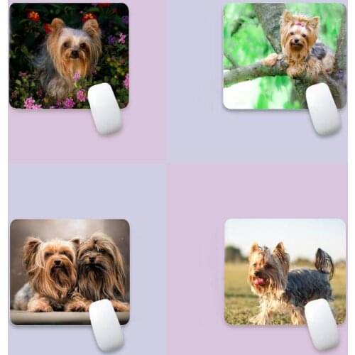 Yorkshire Terrier Dog Rubber PC Computer Gaming Edge Native Rubber Special Game Mouse Pad Polyethylene Table Mat Non Slip