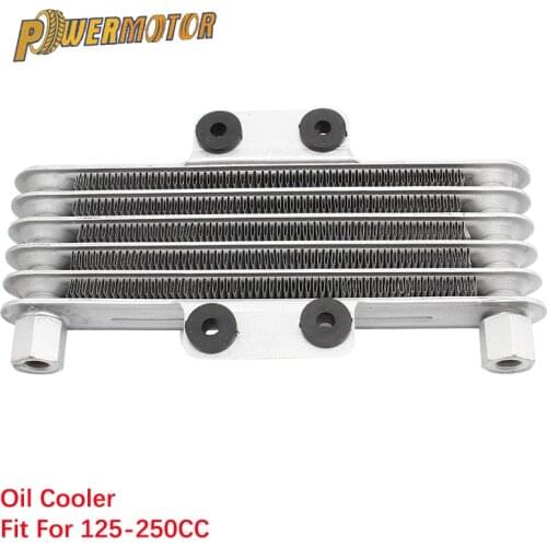 Universal Motorcycle Engine Oil Cooler 5 Row Cooling Radiator Replacement Fit for 125-250CC most motorcycles