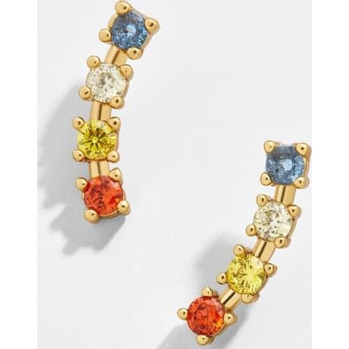 Ball Party Jewelry Zircon Colorful Earrings Mini Fresh Sweet Earrings Fashion Earrings Gift