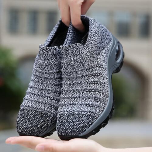 2021 Spring Women Breathable Shoes Woman Flat Slip on Platform Tenis for Women Mesh Sock Sneakers Shoes zapatillas mujer