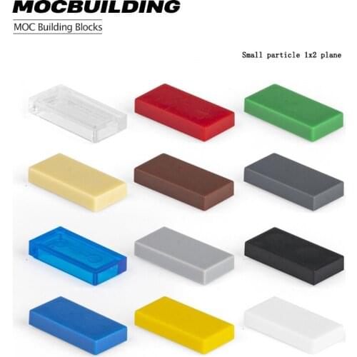 100PCS 3069 DIY Bulk Parts Building Block Flat Board Small Particle Digital Brick Smooth 1x2 Educational Creative Size Assembled