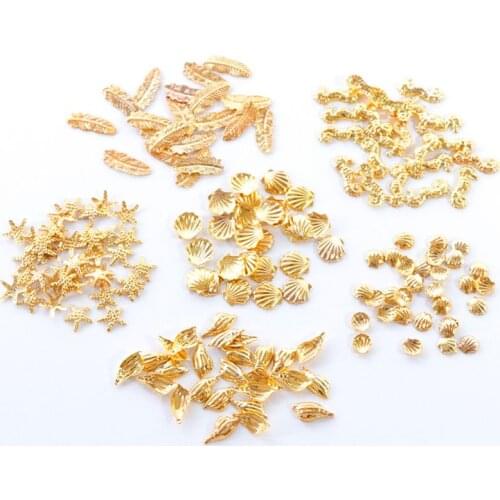 12 Grids/Box Mixed Glitter Metal Nail Art Decoration Starfish Shell Sun Filler