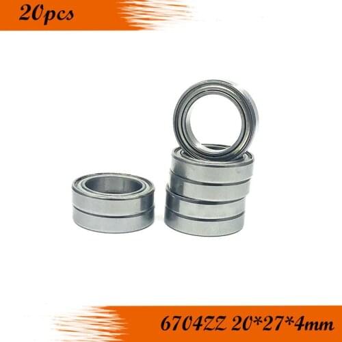 20PCS 6704ZZ Bearing 20x27x4 mm Thin Section 6704 ZZ Ball Bearings 61704ZZ