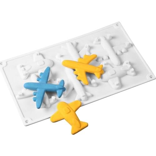 3D Airplane Baking Mould Aircraft Silicone Ice Cube Trays Chocolate Candy Fondant Decorating Mold Jelly Soap Whisky Bar Tools