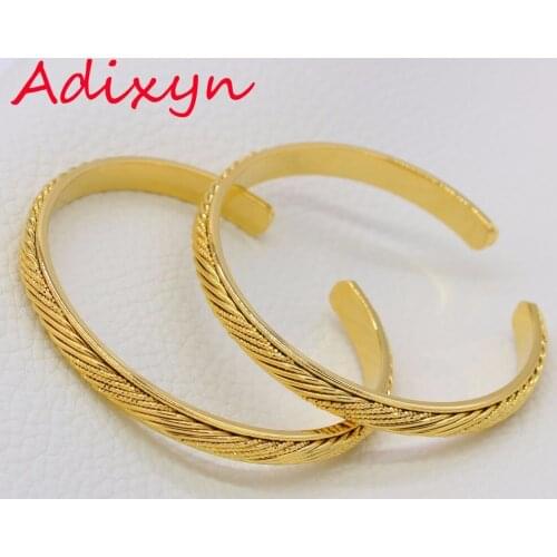 Adixyn Women Bangles African Gold Color/Copper NEW Bracelet Jewelry African/Ethiopian/Arab Gifts