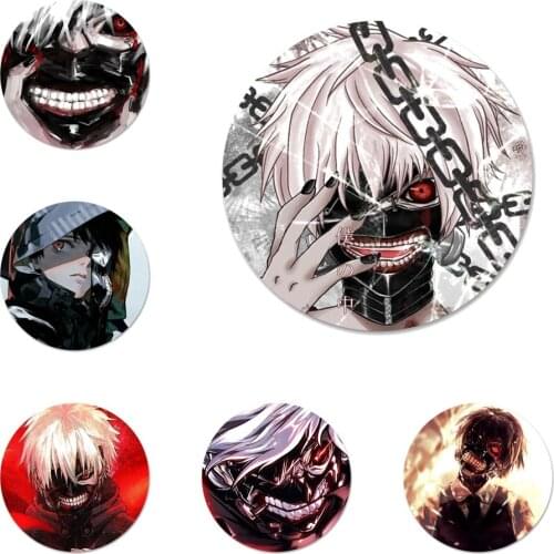 Anime Tokyo Ghoul Ken Kaneki Badge Brooch Pin Accessories For Clothes Backpack Decoration gift 58mm
