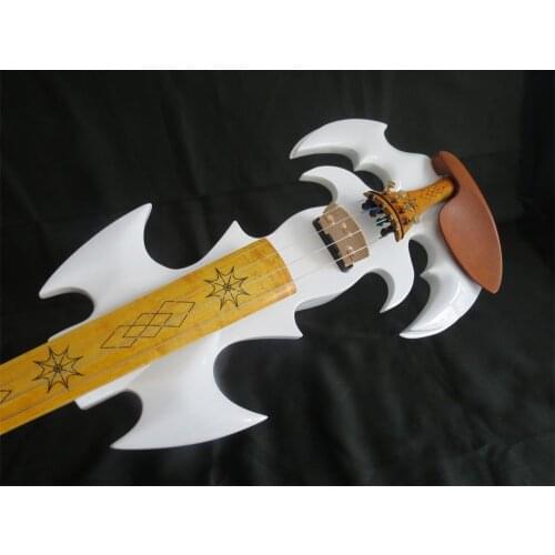 White colorl crazy-1 SONG 4/4 electric violin maple woodfingerboard,good sound