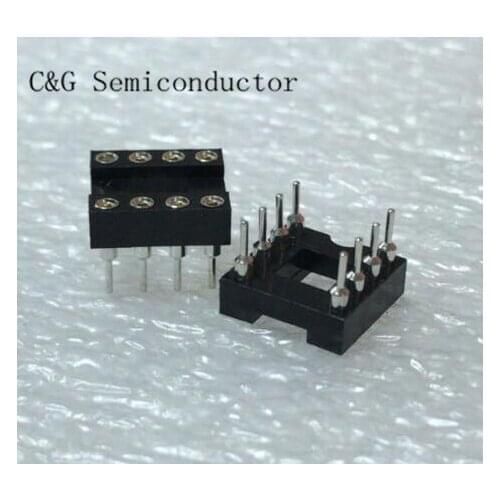 Free shiping 20pcs DIP8 8 Pin Plated Socket 8 pin for DIP 8 round hole