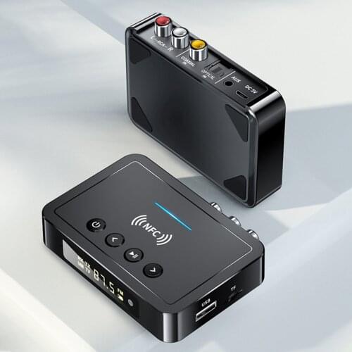 Wireless 5.0 Receiver 3 In 1 Compact Transmitter FM Stereo AUX 3.5mm Port RCA Optical Wireless Handsfree Audio Adapter TV