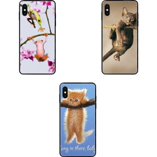 For Redmi 3S 4X 4A 5 5A 6 6A 7 7A 8 8A 8T 9 9A K20 K30 S2 Y2 Pro Plus Ultra Black Soft TPU Cell Phone Cases Hang In There Baby