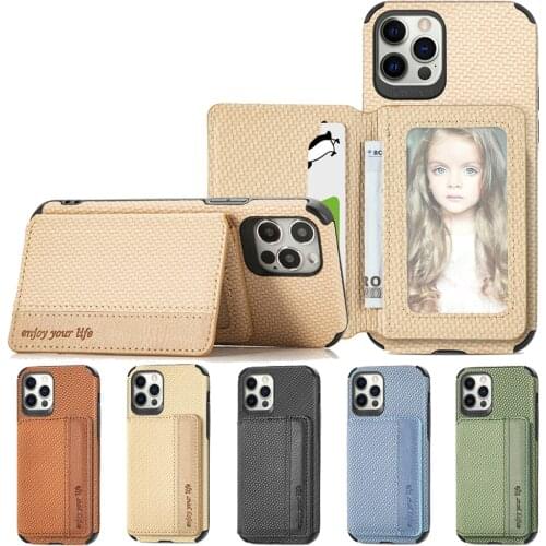 Flip Card Slot Case For iPhone 11 Pro Max XS XR Leather Magnetic Bumper Holder Back Panel Cover iPhone 6 7 8 Plus SE 2020 Fundas