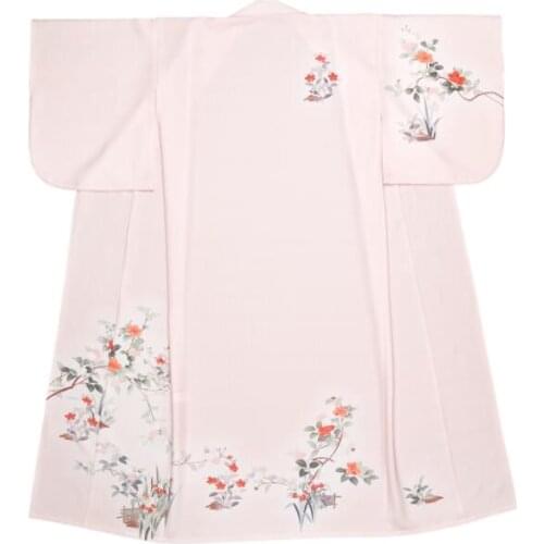 Japanese Kimono Outer Garment Bathrobe Costume Girl Dress Japanese Performance Kimono Woman Working Clothing