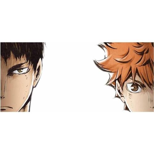 Personality Haikyuu Hinata Shoyo Kageyama Tobio Car Sticker Air Conditioner Decal Bumper Anime Car Accessories Apply To Car Door