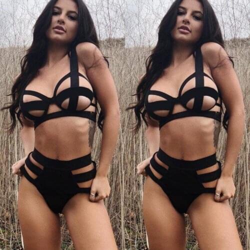 Porno Costumes Sets Women New 2 Pcs bundle Sexy Lingerie Set Halter Sleepwear Lace Underwear Erotic Lingerie Costumes