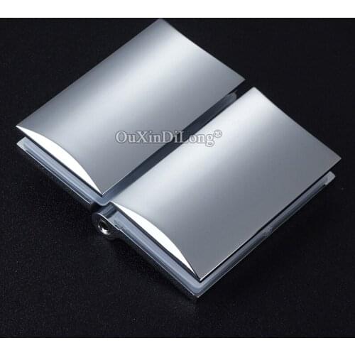 Brand New 2PCS Zinc Alloy Frameless Shower Glass Door Hinges Single-sided / Double-sided Glass Fixed Clamps Holder Brackets