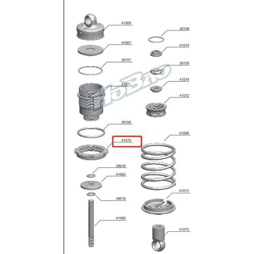 Original OFNA/HOBAO RACING 41070 CNC ALUM SHOCK ADJUSTABLE NUT CAP For HYPER 1/10 H4E Competition Touring Car