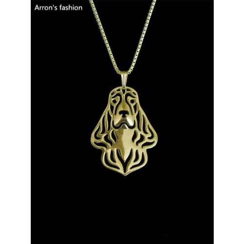Trendy English Cocker Spaniel jewelry pendant necklace women men gold silver plated statement necklace dog kolye cs go