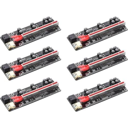 PCI-E Riser Graphics Card Extension Cable PCI-E 1X to 16X Single-Port USB3.0 Adapter Expansion Card for BTC Mining