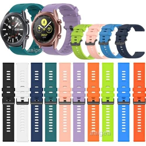 Silicone WatchBand Strap For Samsung Galaxy Watch3 41mm 45mm Replacement band for 20mm 22mm