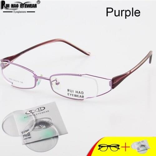 Customize Prescription Eyeglasses Women Fashion Glasses Frame Fill Resin Lenses Myopia Progressive Spectacles Half Rimless Frame