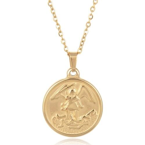 2021 Summer Popular Vintage Carved Coin Roman Necklace For Women Bohemian Pendant Necklaces Jewelry Choker Statement Necklaces