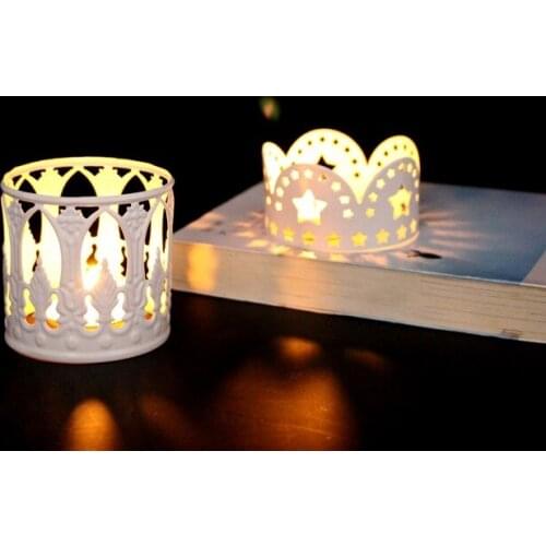 1PC Vintage Moroccan Christmas Candle Holder Iron Hollow Snowflake Tree Deer Home Party Decoration MK 029