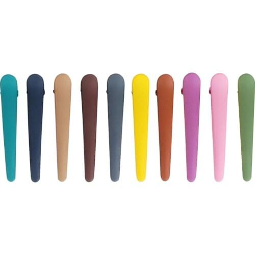 10PCS Hair Clips for Styling Colorful Plastic Duckbill Hair Barrettes Hair Sectioning Clips Hairdressing Tool Kit for Women Girl