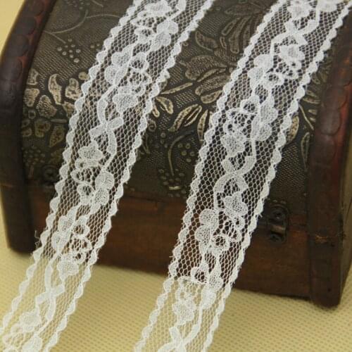 10 Yards High Quality Beautiful White Lace Ribbon Tape 25MM Lace Trim DIY Embroidered For Sewing Decoration African Lace Fabric
