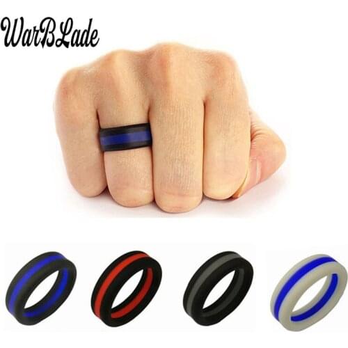 100Pcs Three Layered Two Color Silicone Ring Engagement Hypoallergenic Crossfit Flexible Rubber Finger Rings For Men Women Gift