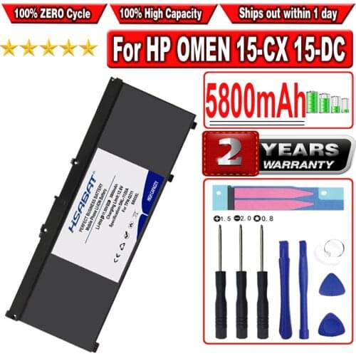 HSABAT 5800mAh SR03XL L08934-2B1 L08855-855 Laptop Battery for HP OMEN 15-CE,17-CB0052TX Pavilion Gaming 15-CX0096TX,CX0006NT
