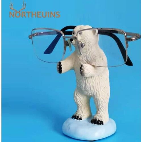 NORTHEUINS Resin Animal Circus Frames Nordic Creative And Modern Figurines for Home Decoration Accessories Glasses Storage Decor