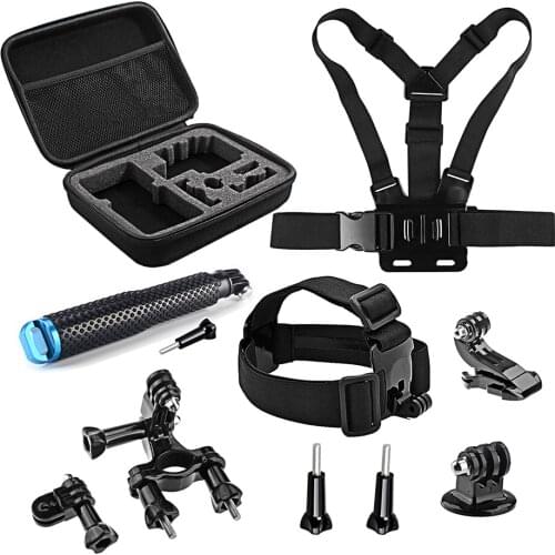 Sports Camera Accessories For SJCAM Eken Gopro Hero 9 8 7 6 Insta360 One X2 DJI Camera with Strap Mount