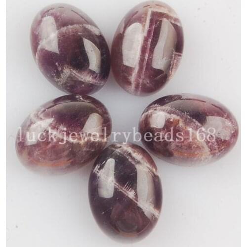 Free Shipping Women Fashion Jewelry 5pcs Wholesale 13x18mm Real Purple Crystal Oval Beads Cabochon CAB C3274