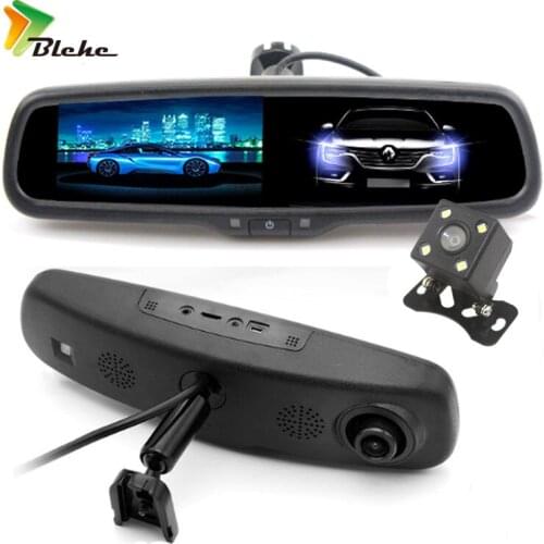 Blchc HD 5 Inch IPS LCD Screen 1080P Auto Dimming Anti-Dazzle Car DVR Bracket Mirror Monitor Camera Digital Video Recorder