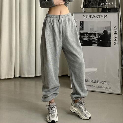 Women pants Black Jogging Sweatpants Women for pants Baggy Sports Pants Gray Jogger High Waist Sweat Casual Trousers For Female