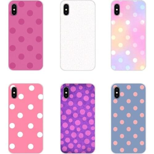 For Samsung Galaxy S2 S3 S4 S5 Mini S6 S7 Edge S8 S9 S10E Lite Plus Pink on Polka Dots Accessories Phone Shell Covers