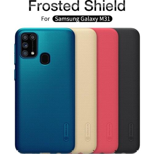 Case For Samsung M31 Cover Galaxy M31 NILLKIN Super Frosted Shield Matte PC back cover case for Samsung M31 gift holder