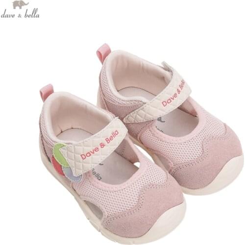 DB17557 Dave Bella summer fashion baby girls cartoon patchwork sandals new born infant shoes girl sandals cute shoes