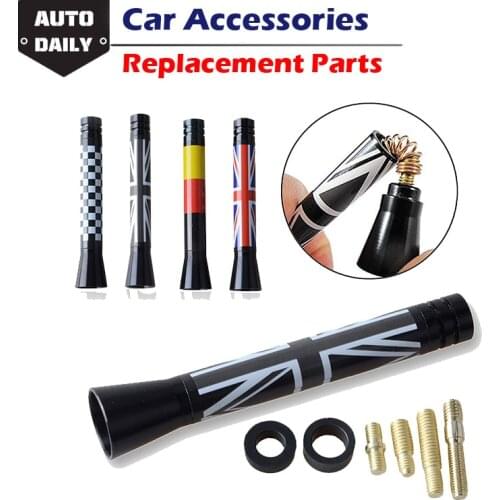 Decorative Car Roof Antenna Mast Short Stubby Aerial Union Jack Flag Fit For Mini Cooper S JCW R55 R56 R57 R60 F55 F56